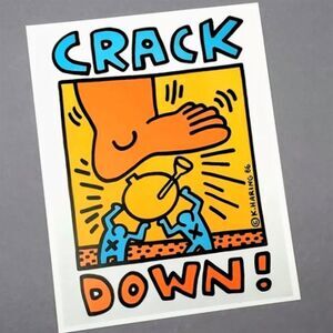 Keith Haring Crack Down Pop Art Poster